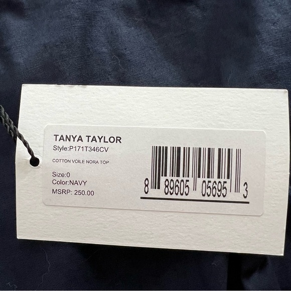Tanya Taylor Nora Top Navy Size 0 NEW - Picture 8 of 10